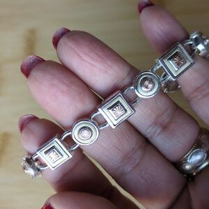 Vintage Signed LC LIZ CLAIBORNE 2 Tones Bracelet‎